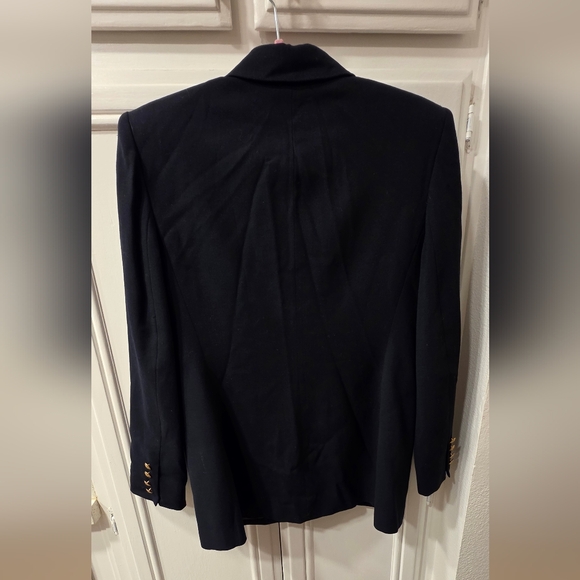 Ralph Lauren Women's Navy and Gold Stately Luxe Blazer ~ Size 8 Petite - Picture 2 of 16